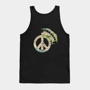 San Francisco Peace Sign with cable car Tank Top